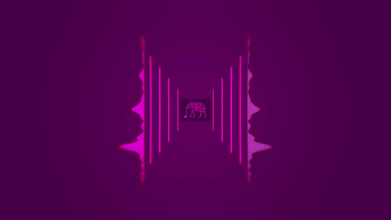 Tunnel di Visualizzazione Audio Astratto