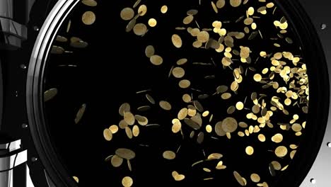 confeti de círculo dorado