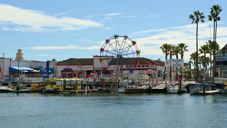 view from aboard the car ferry from balboa island