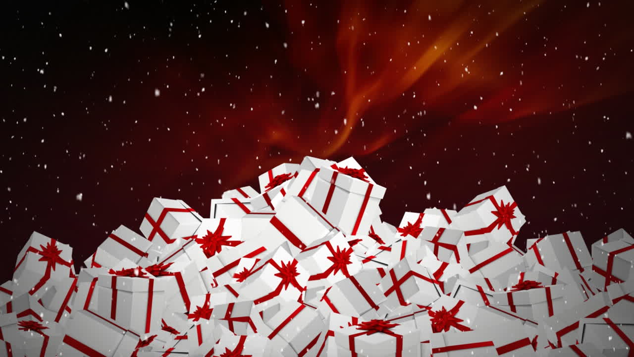 눈이 내리고 크리스마스 선물