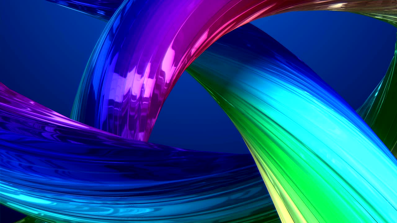 회전된 다원형 3d 선의 추상적인 배경