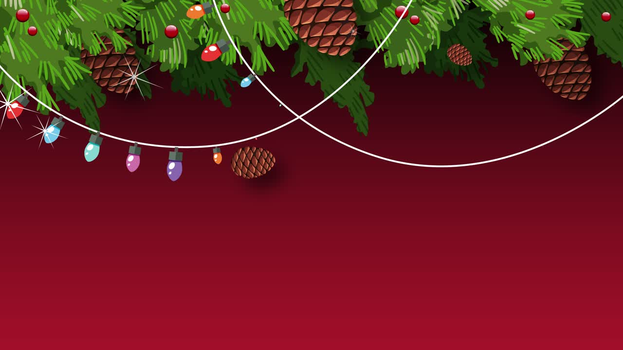 las luces de la guirnalda de navidad parpadean secuencialmente.