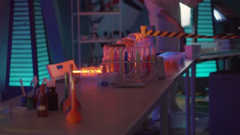 experimento de laboratorio de ciencia futurista