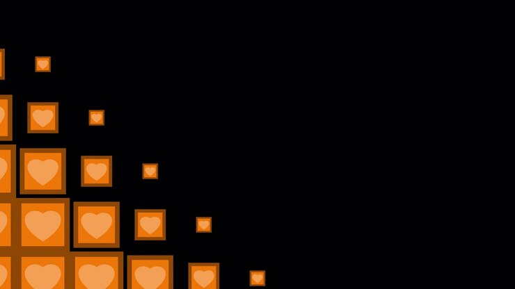 Orange Heart Pattern