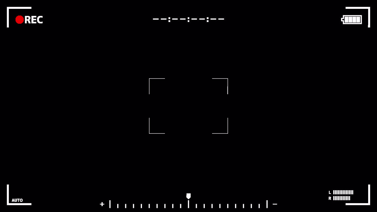 카메라 프레임 rec 애니메이션 오버레이 1080p - 30fps - 알파 채널