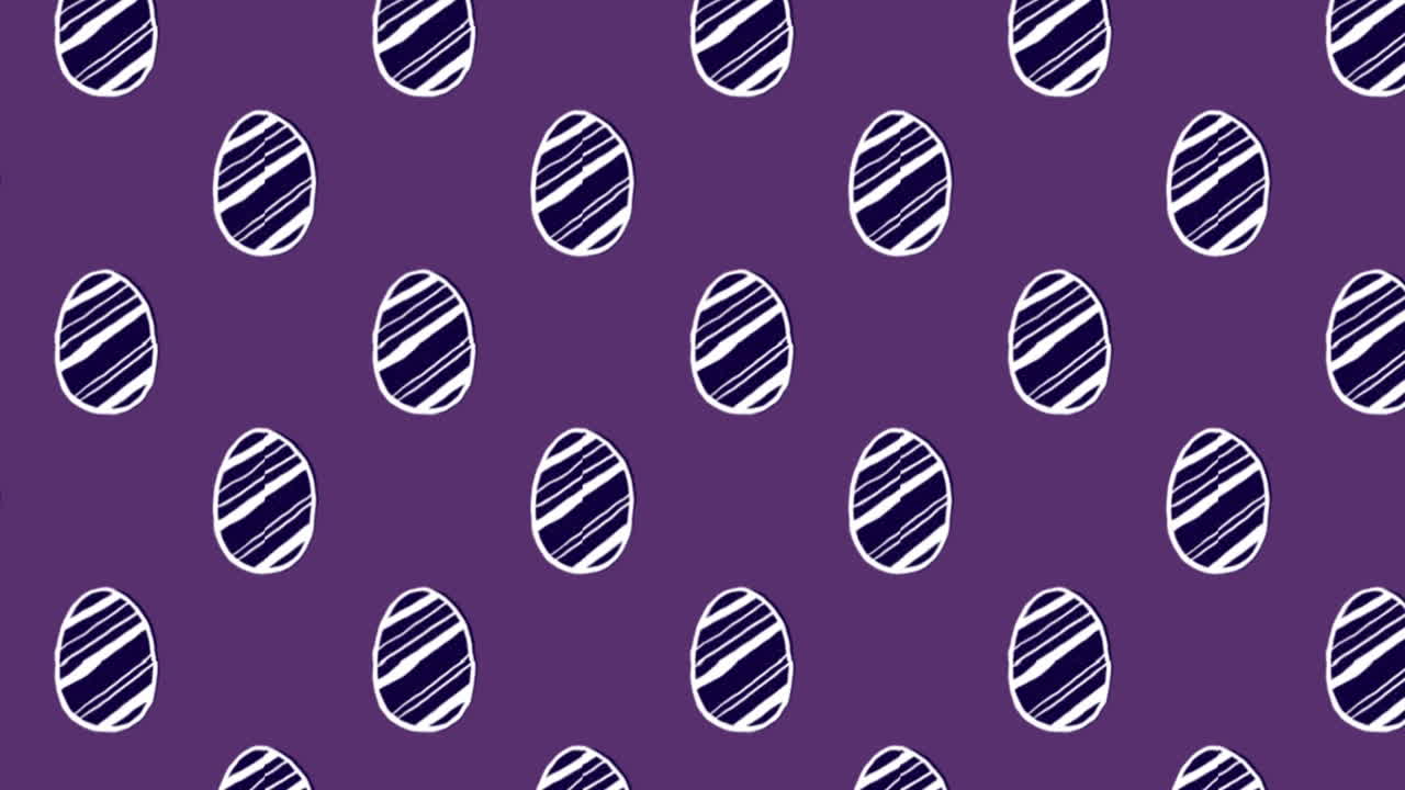보라색 배경 에 줄줄이 움직이는 패턴 이스터 달 ⁇  의 애니메이션
