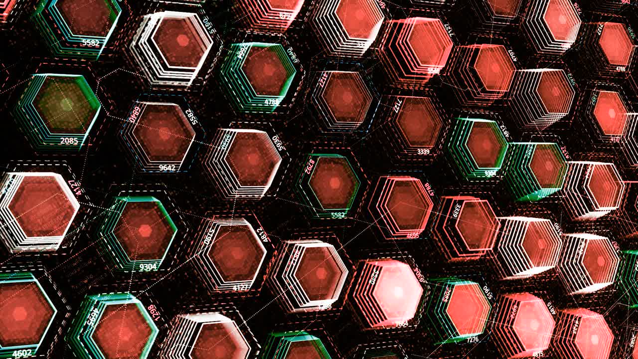 visualización de datos de hexágono abstracto