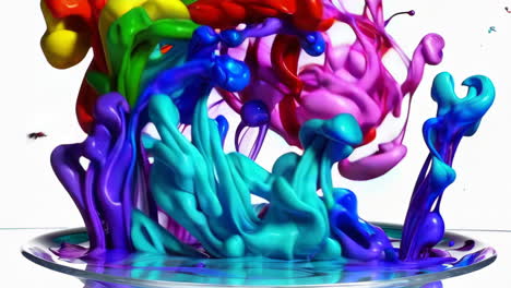 colorful ink splash art