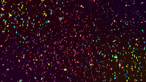 animación de confeti cayendo sobre un fondo negro