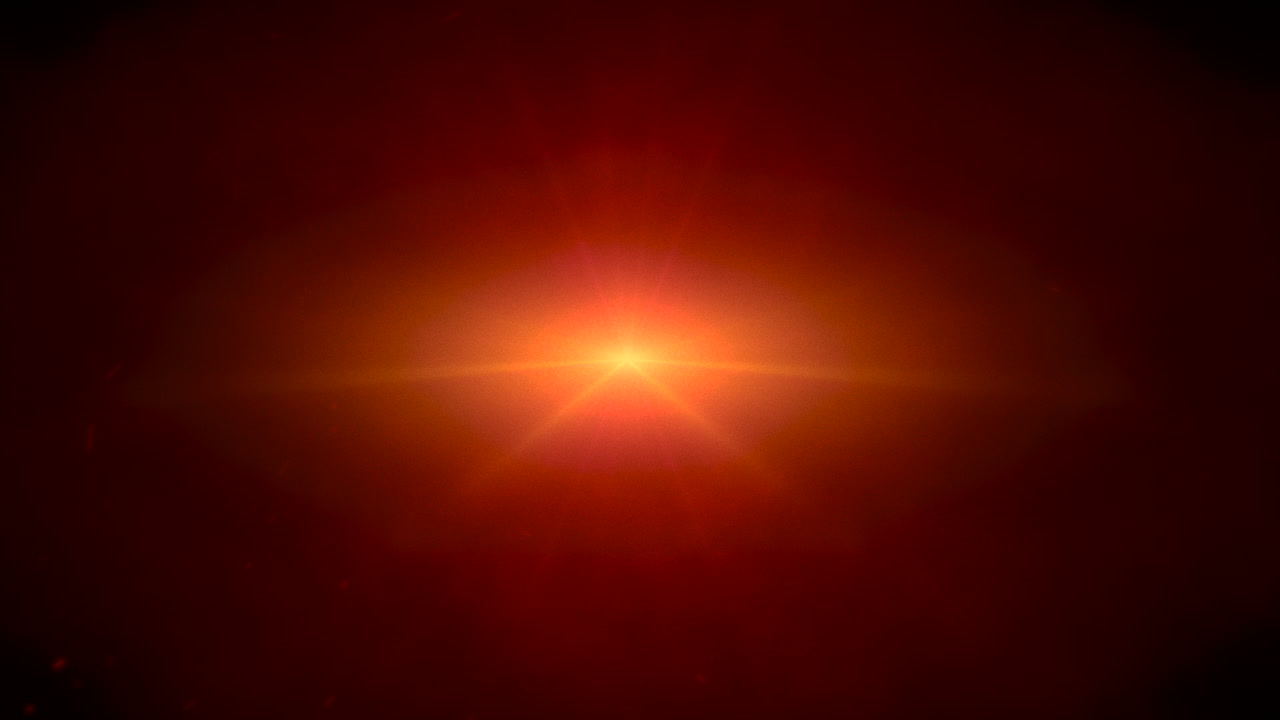 luz roja brillante en la galaxia oscura