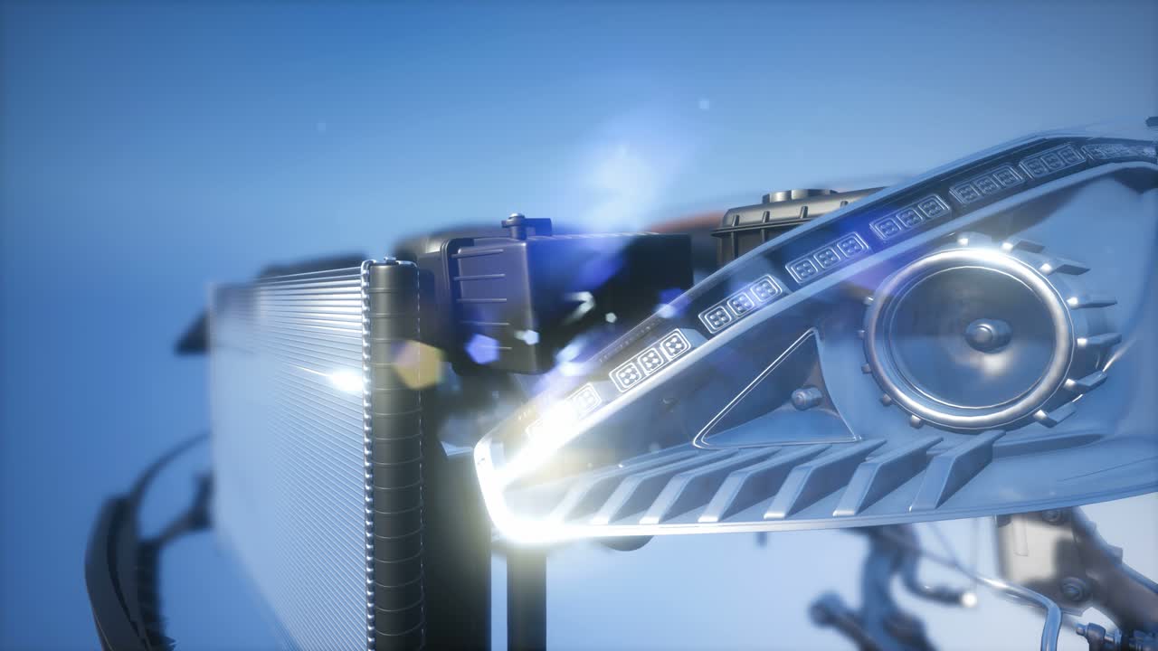 Detailed Car Engine and Other Parts