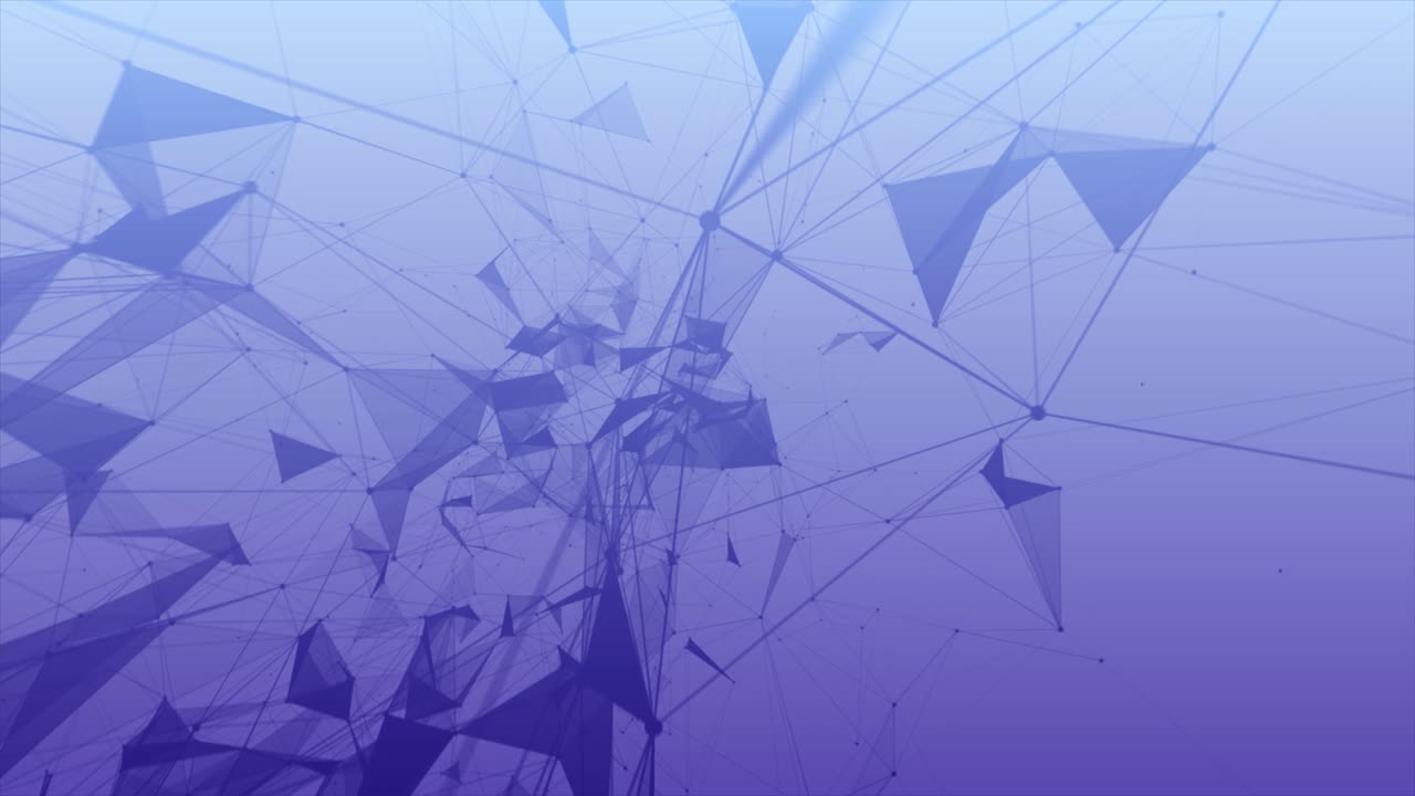 volando a través de un universo digital de nodos