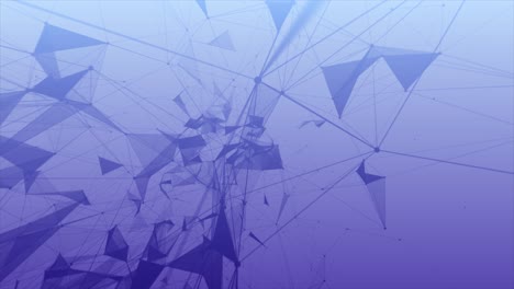 volando a través de un universo digital de nodos