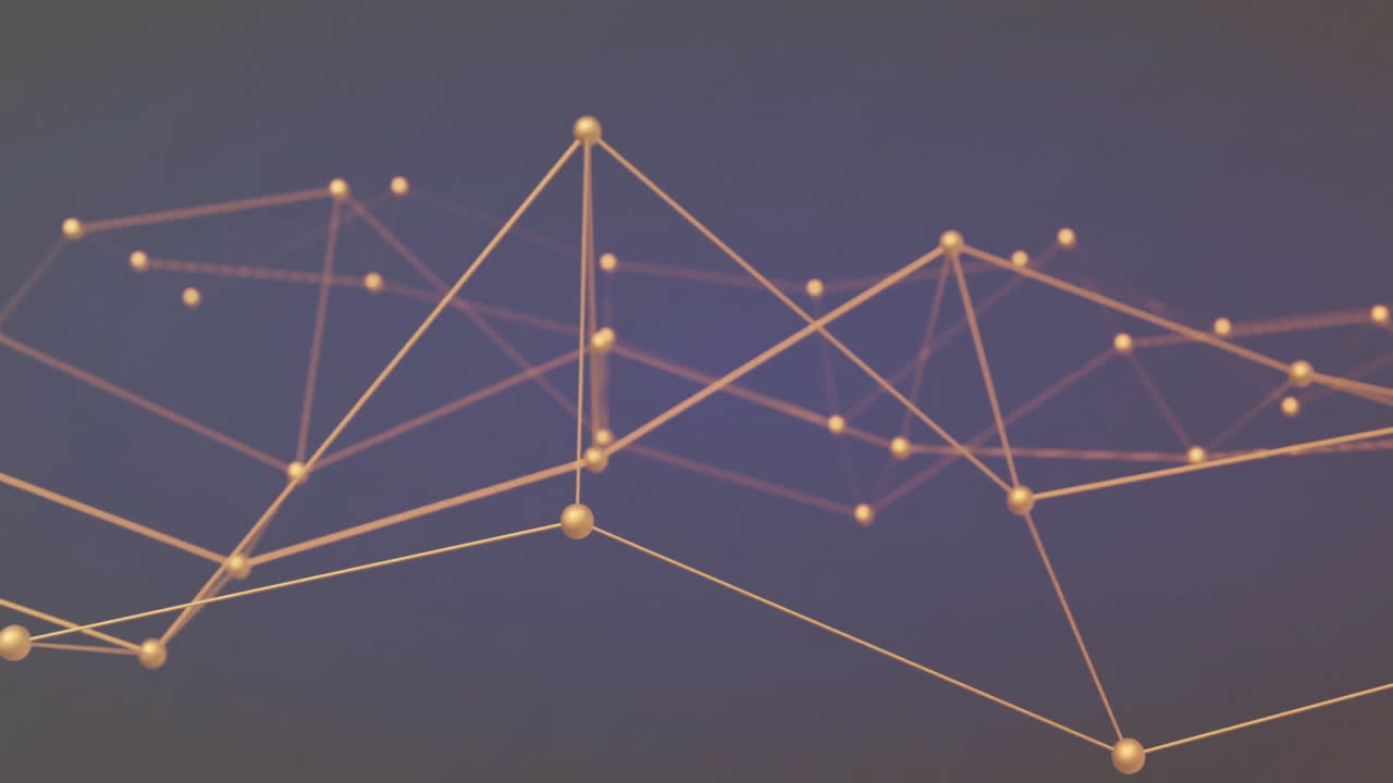 animación de la red de conexiones sobre fondo negro