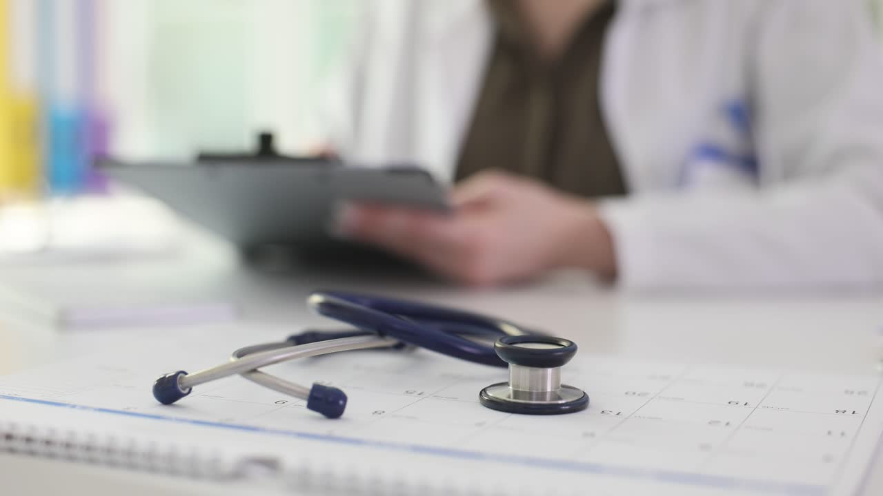 Doctor's Appointment Calendar with Stethoscope