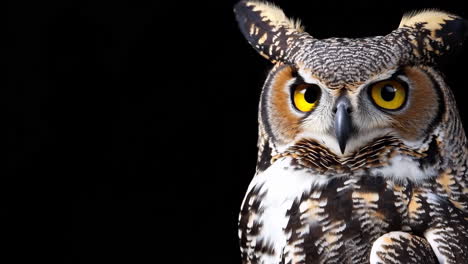 great horned owl portrait