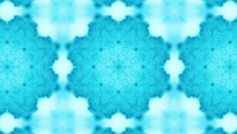 Turquoise blue kaleidoscope seamless pattern background