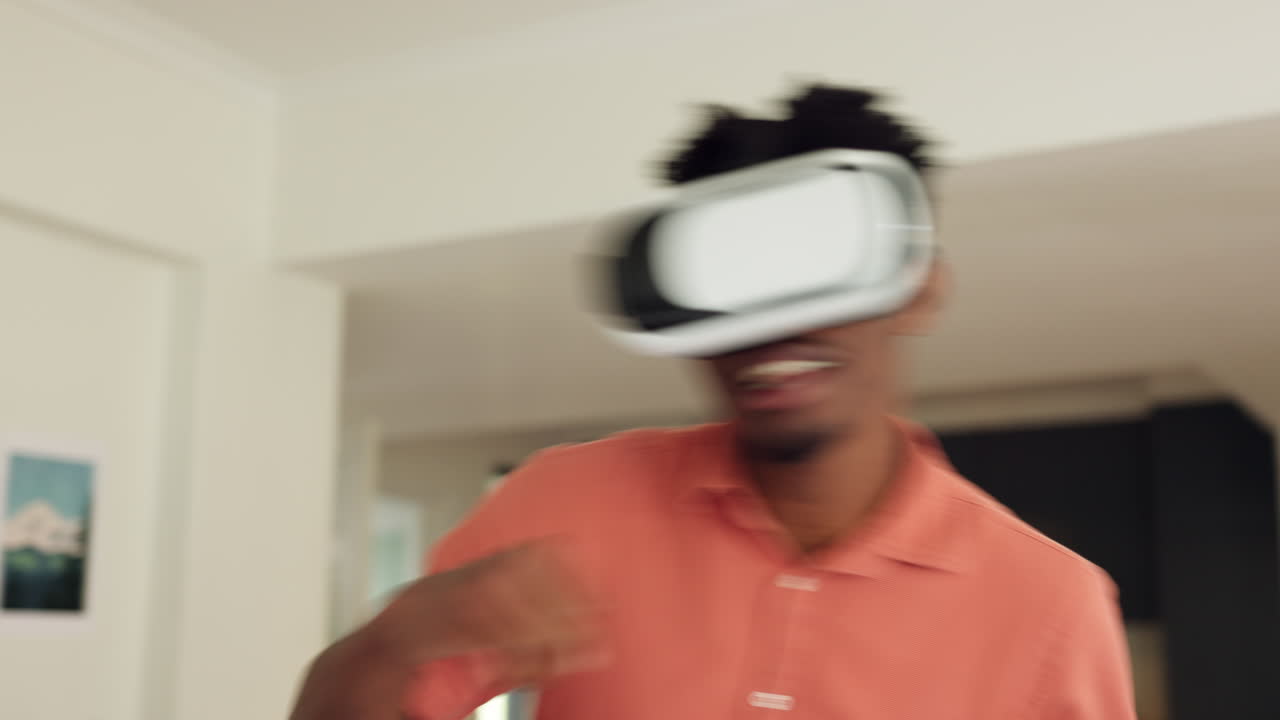 Metaverse, vr and gaming with black man