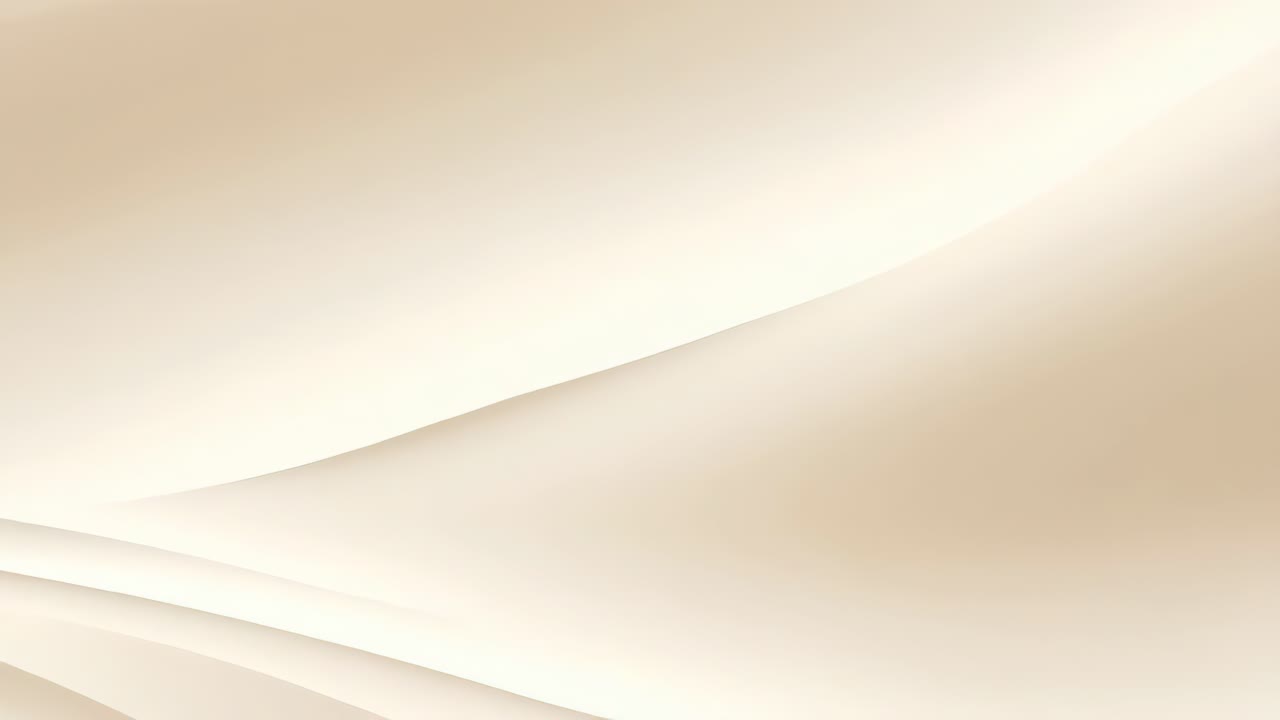 Strati astratti ondulati color beige creano un design sereno e fluido. Ripreso dall'alto.
