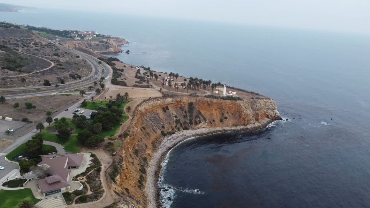 faro de point vicente por drone 4k