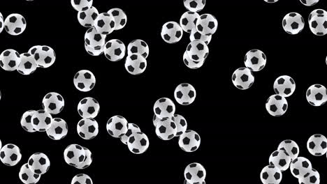 azulejos de bucle de fútbol girando con el canal alfa