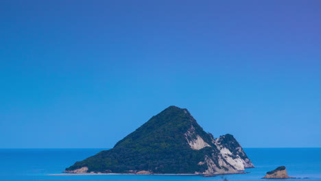 view of marathonisi island at sunset