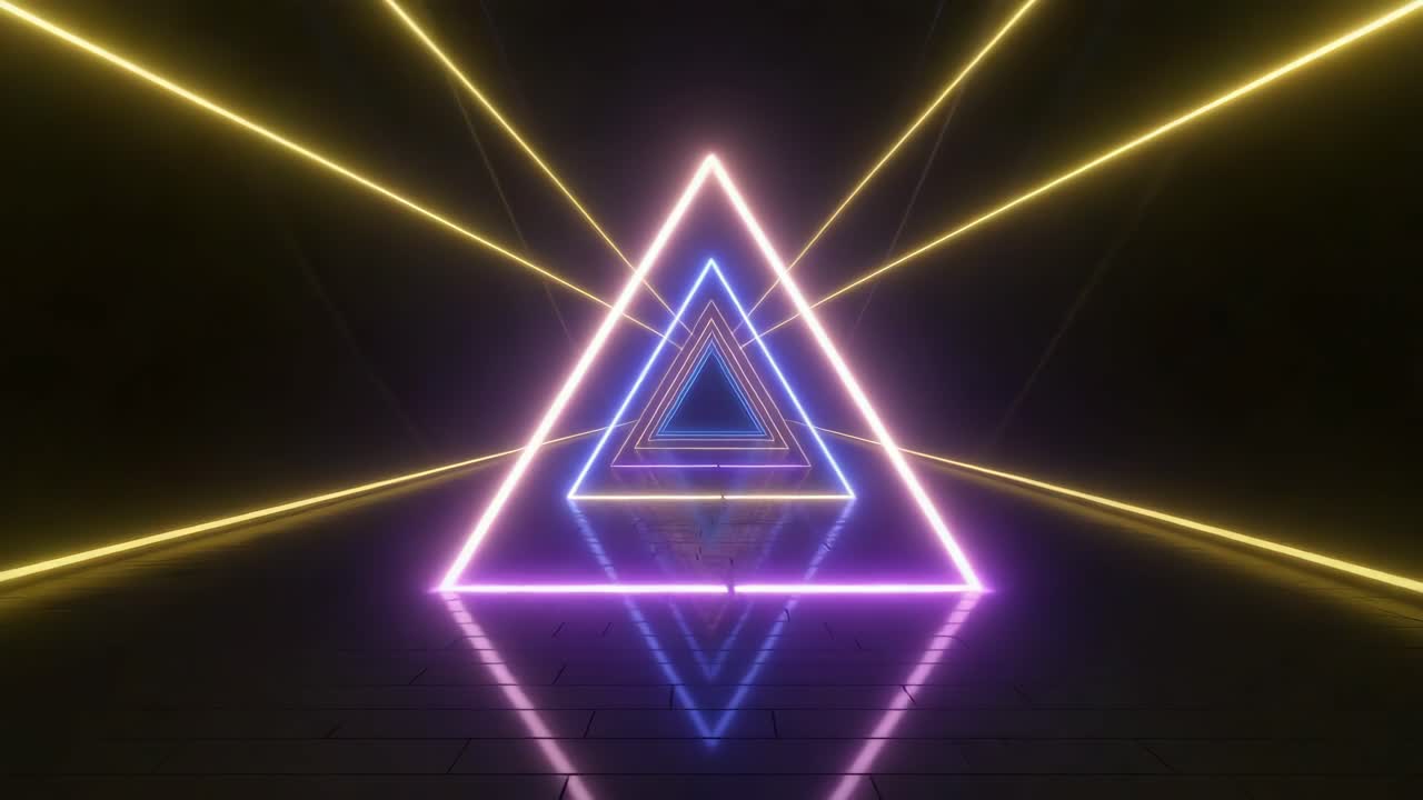 túnel de neón abstracto