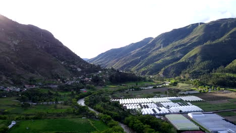 Aerial-drone-shot-of-hills-and-mountains-in-the-Andean-region-of-Ecuador-1