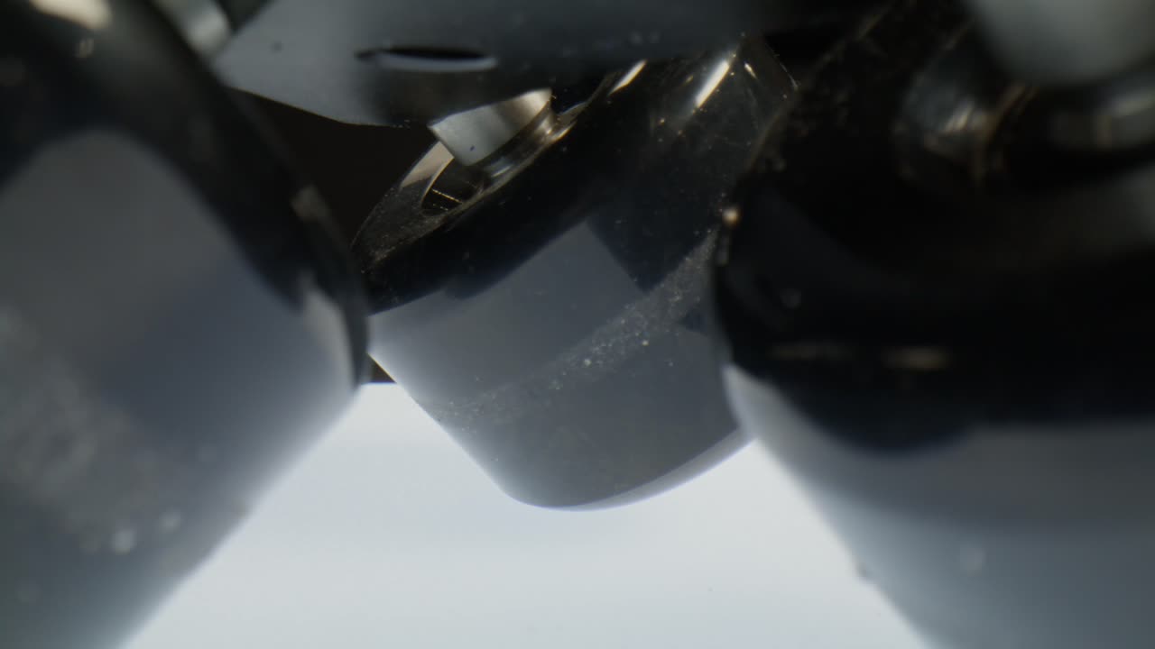 Dolly wheels with macro video close up moving.