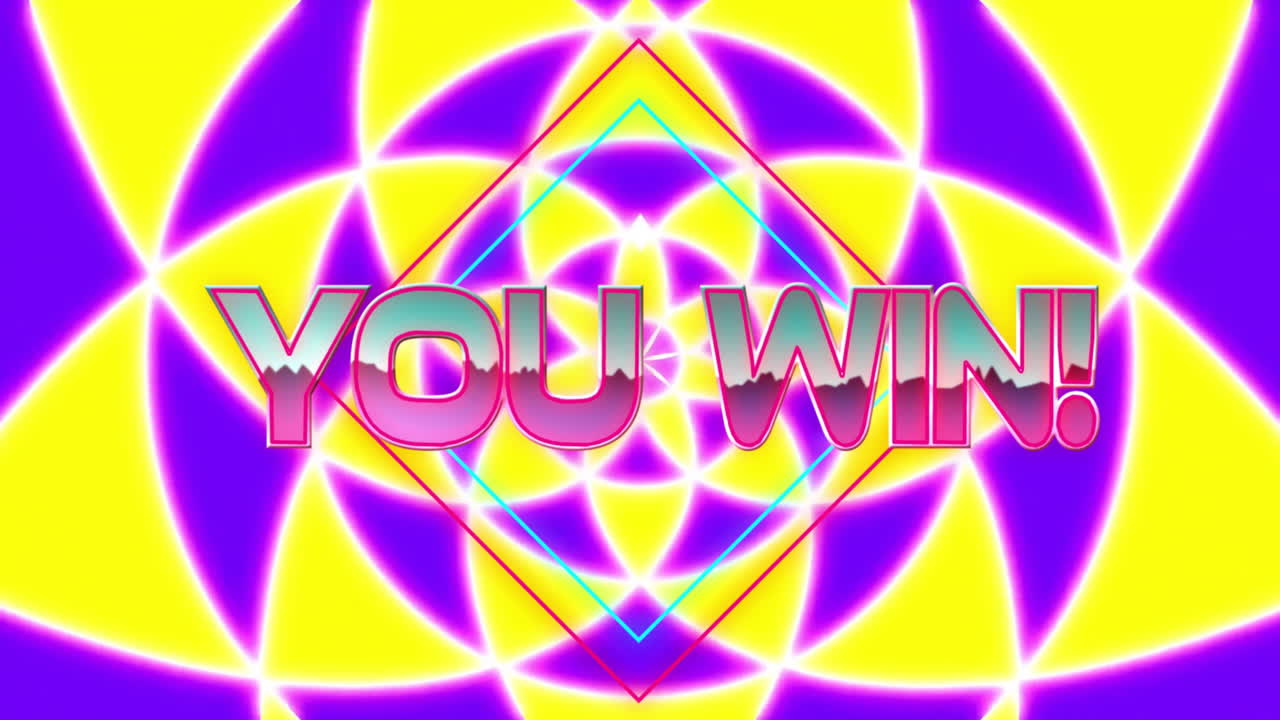 검은 바탕에 텍스트와 모양을 이기는 애니메이션