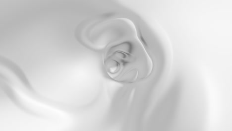 3d render of white tunnel, 4k abstract animation