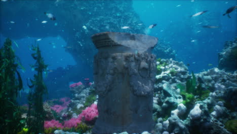 ancient column underwater