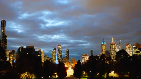 Melbourne-Paranoma-Skyline-Zeitraffer-Bei-Nacht-Melbourne-City-Zeitraffer-Bei-Nacht