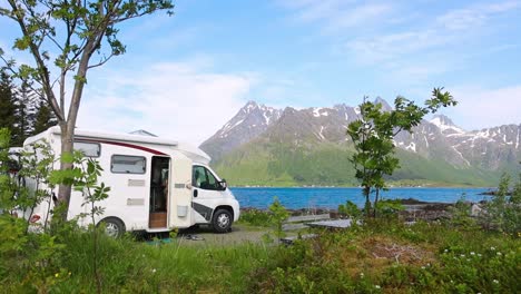 family vacation travel rv, holiday trip in motorhome