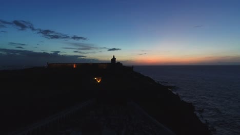 puesta de sol sobre los morillos puerto rico