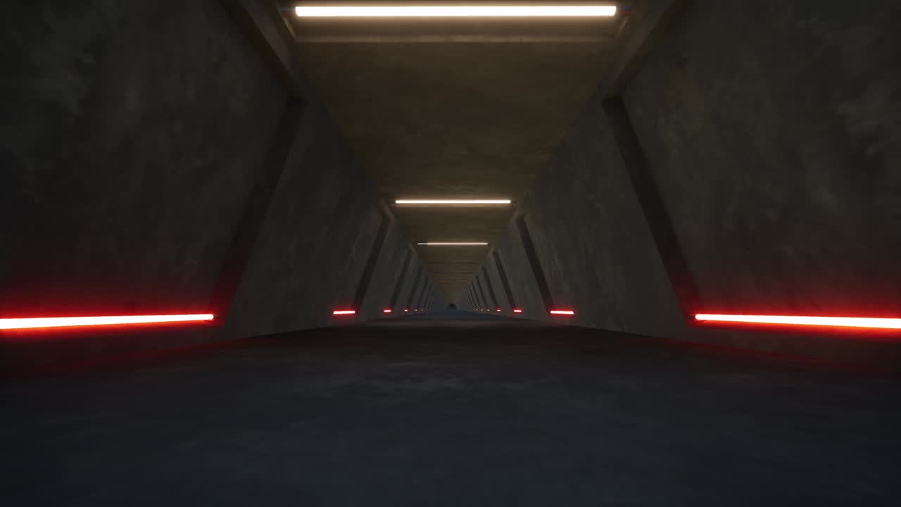 3d neon futuristic tunnel game design 4k
