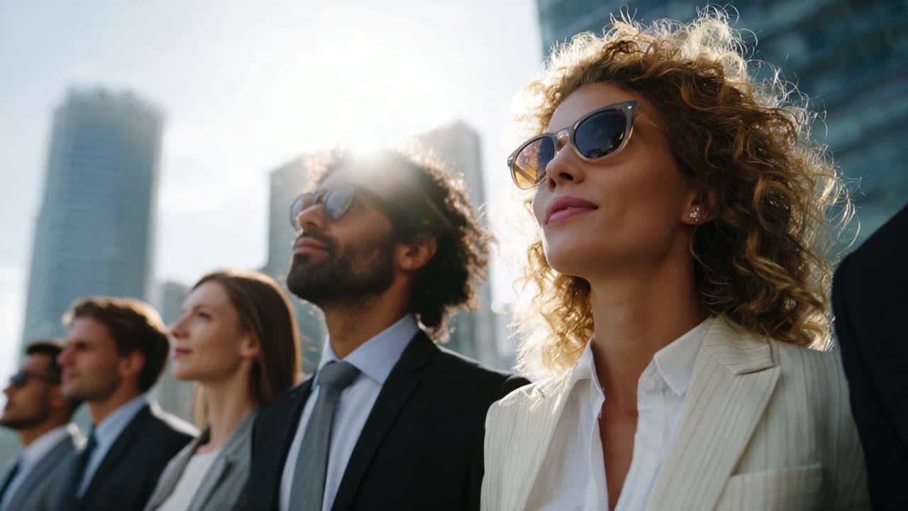 Diverse Business Team Looking Towards the Future