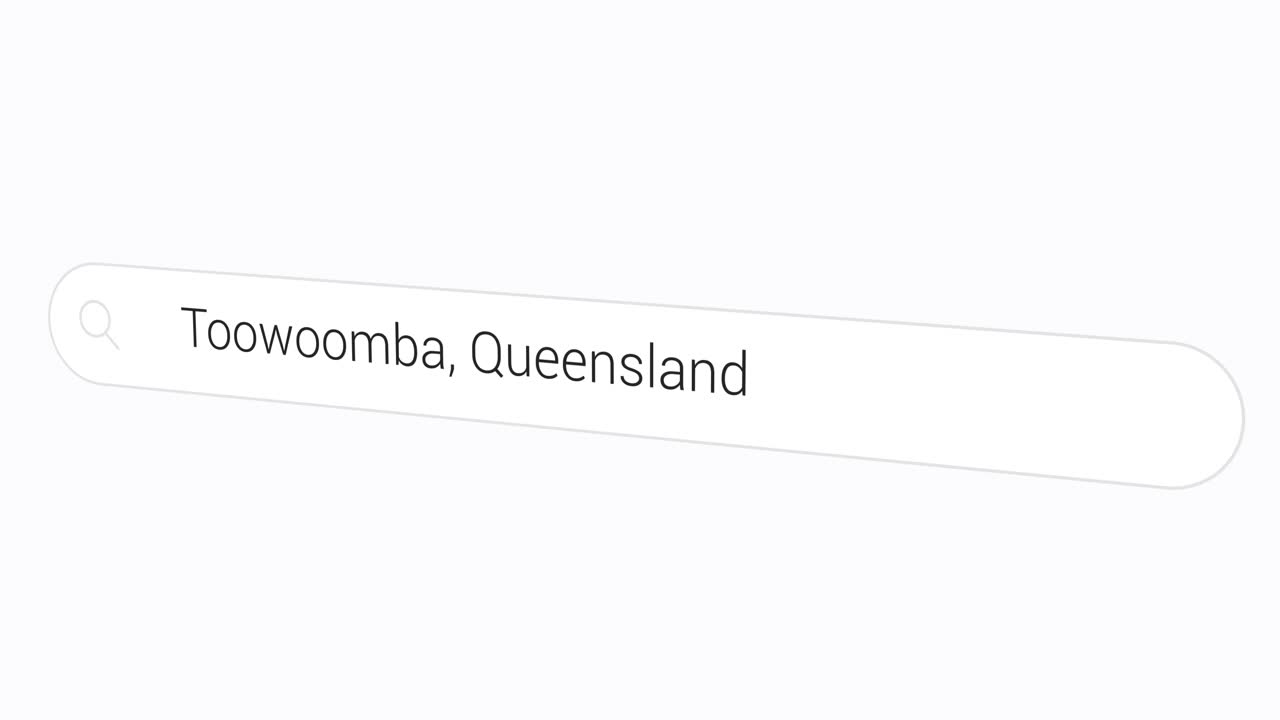 escribiendo toowoomba, queensland en la barra de búsqueda de la computadora
