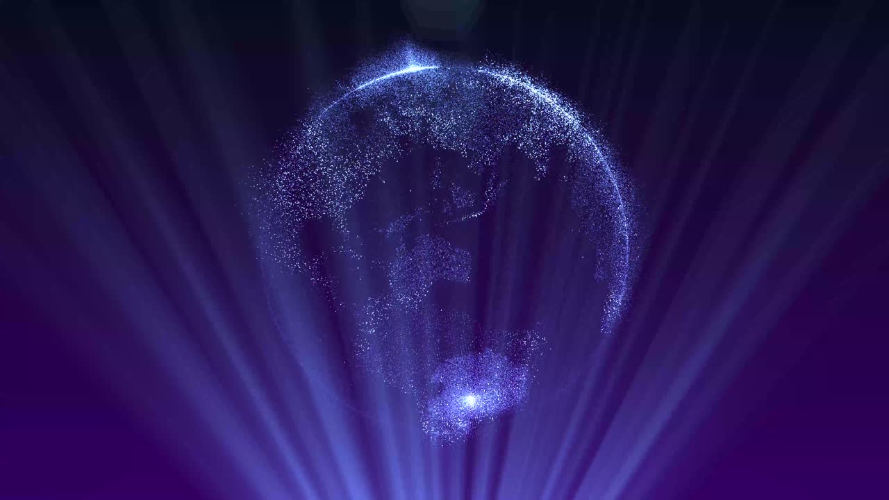 Digital globe of abstract nodes and data