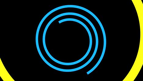 graphic design that rotates in the center and increases the size, to cover the entire background and disappear.