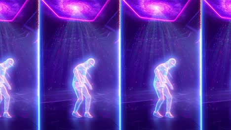 dancer loop dancing in party background 4k resolution