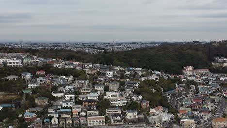 vista aérea del horizonte en kamakura
