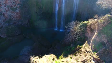 drone-shot-of-the-tiaret-waterfalls-algeria