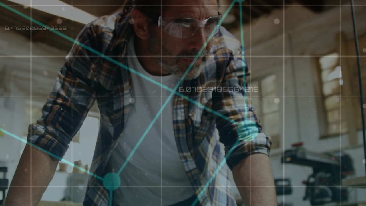 compuesto digital del arquitecto sonriente