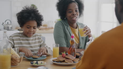 family enjoying a home-cooked meal