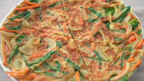 pajeon or korean pancake or korean pizza - asian food style