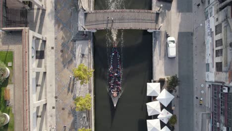 aerial follow of molicerio with tourists