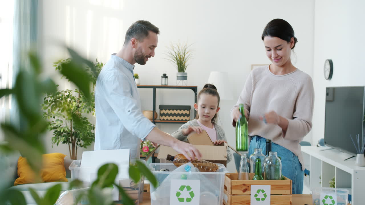 Family Recycling at Home