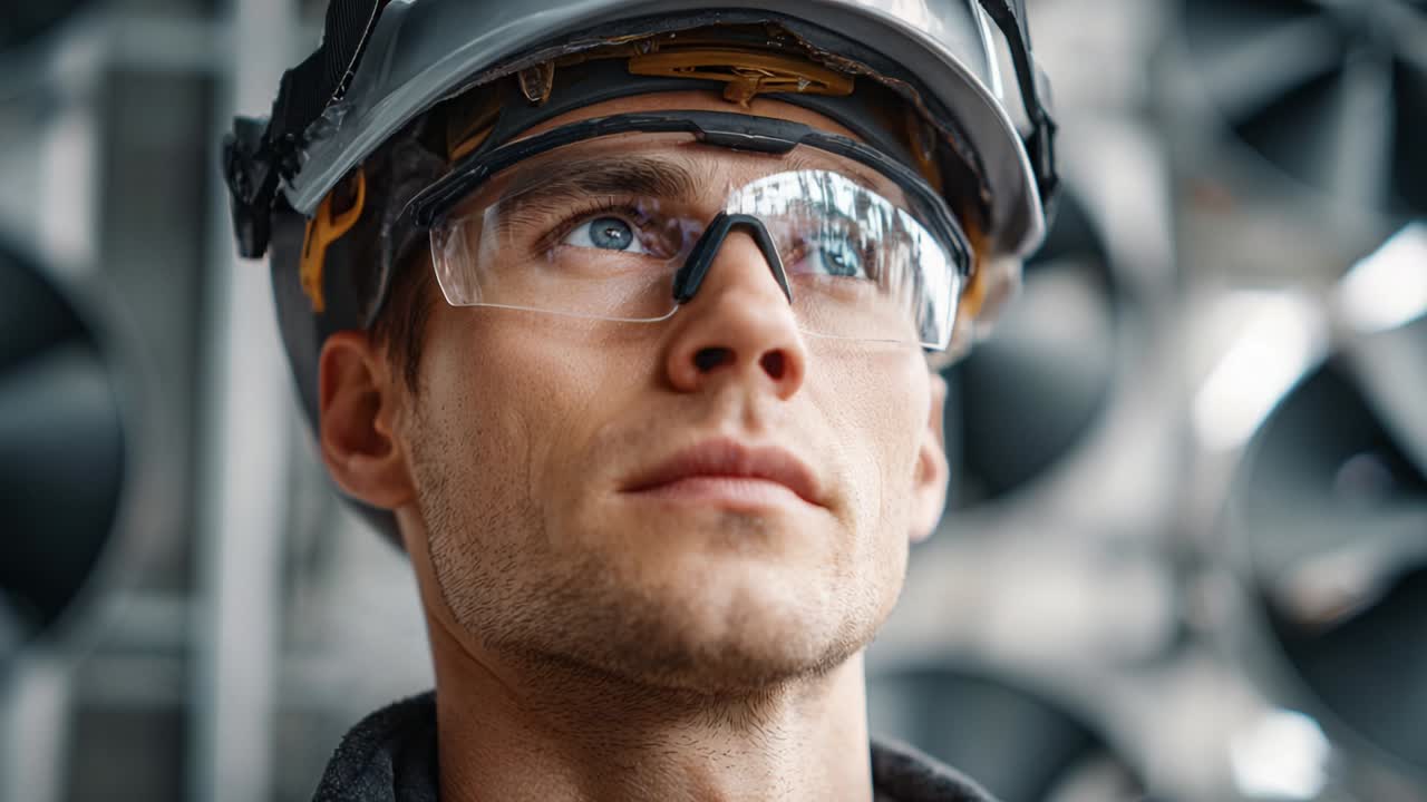 Engineer with Safety Gear in Industrial Setting