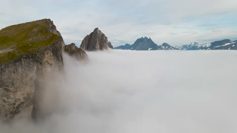 panorama of segla mountain, senja, norway